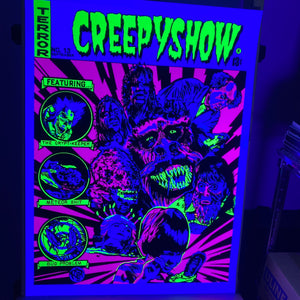 Creepy Show Blacklight Parody Print