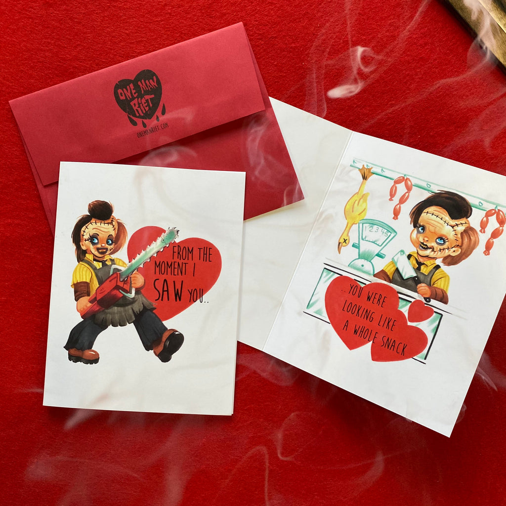 Leatherface texas chainsaw massacre greeting card 