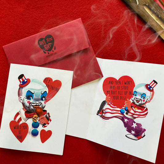 Capt Spaulding from House of 1000 Corpses  greeting card 