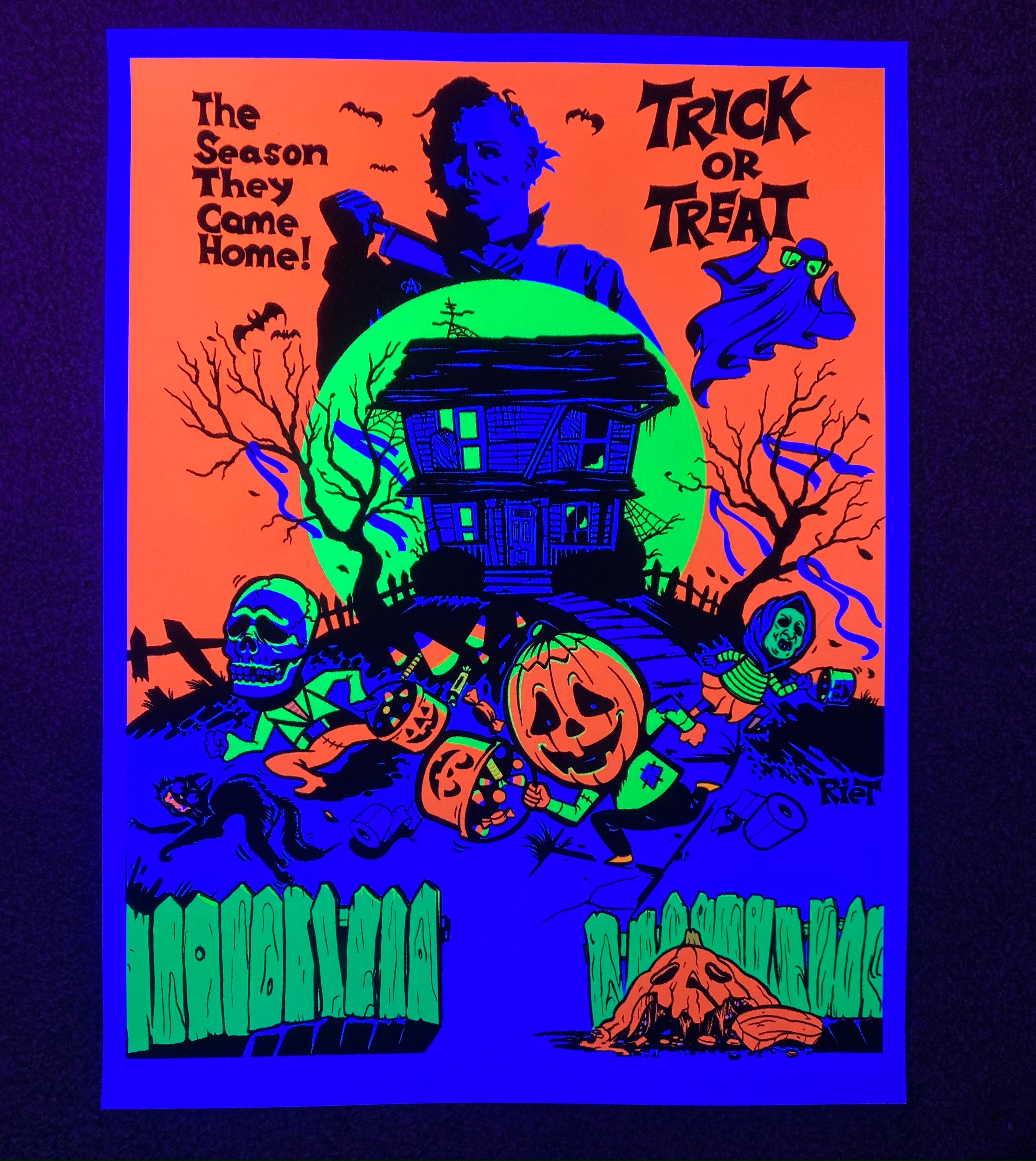 "They Season They Came Home" BlackLight Parody Print