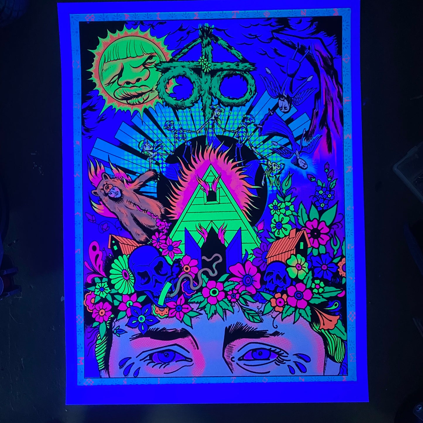 "Sommar Time Blues" Blacklight Parody Print