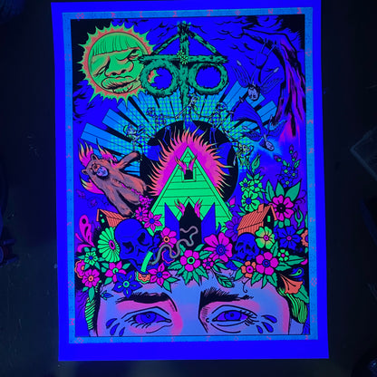 "Sommar Time Blues" Blacklight Parody Print
