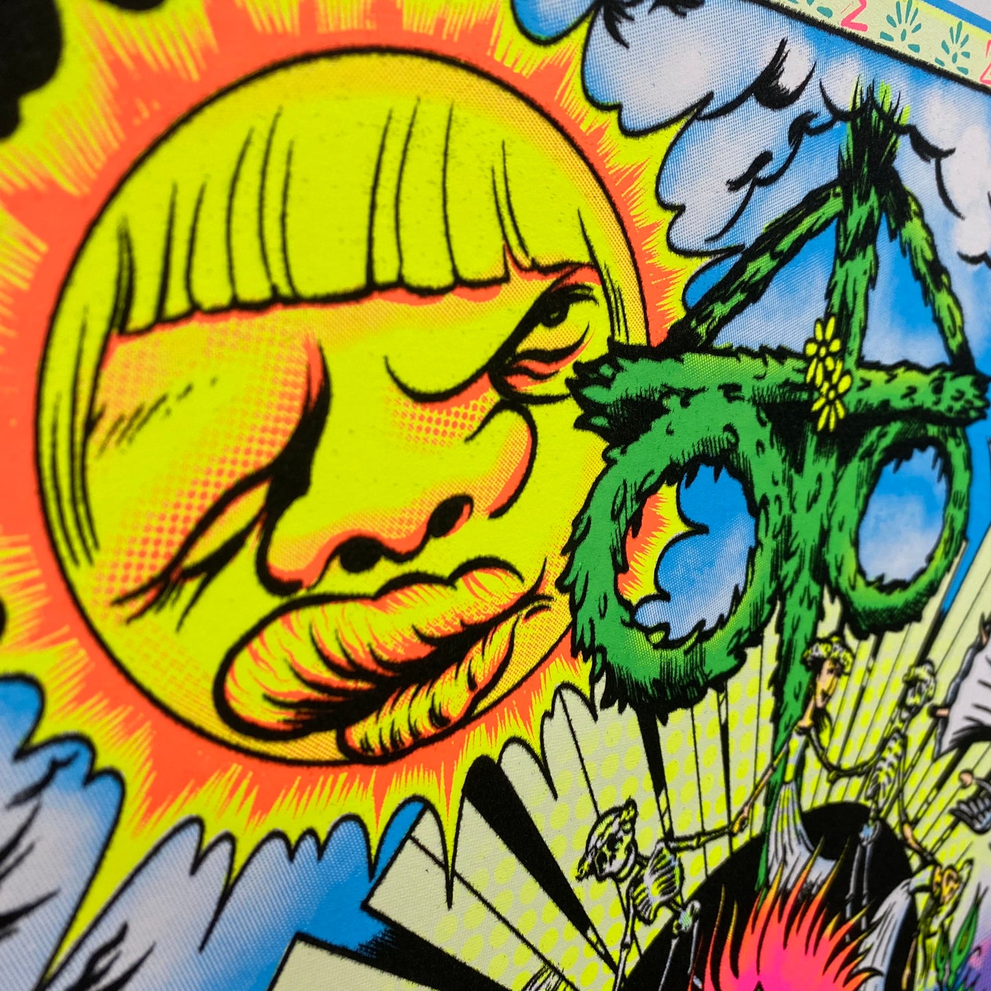 "Sommar Time Blues" Blacklight Parody Print