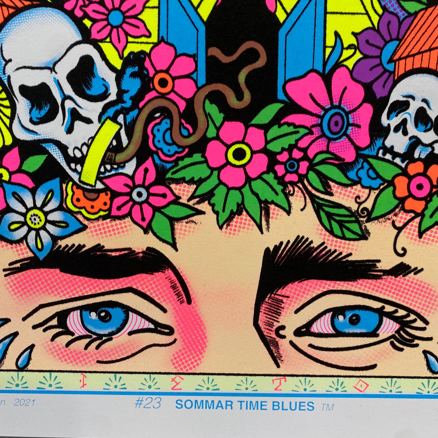 "Sommar Time Blues" Blacklight Parody Print