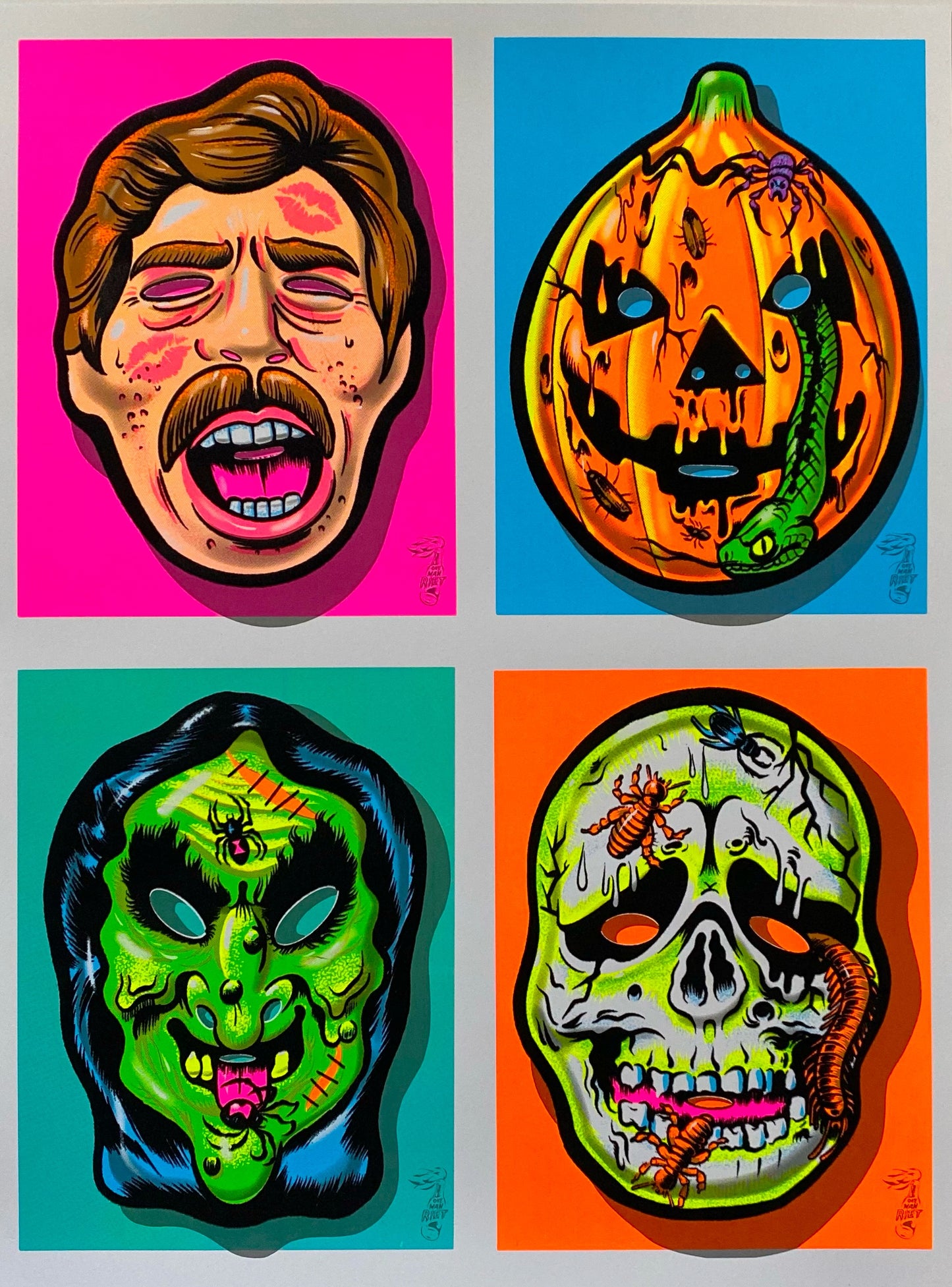 Scream Queen Killer & Friends Parody Blacklight Print