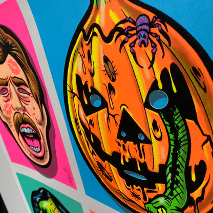 Scream Queen Killer & Friends Parody Blacklight Print