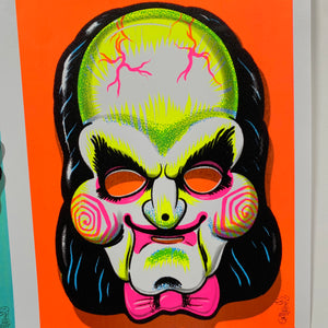 Clown Masks BlackLight Parody Print
