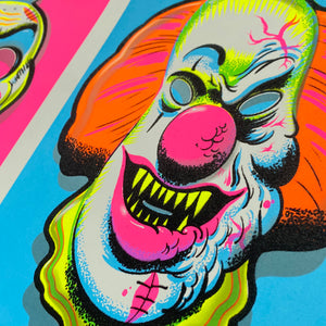 Clown Masks BlackLight Parody Print