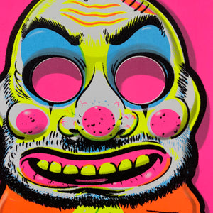 Clown Masks BlackLight Parody Print