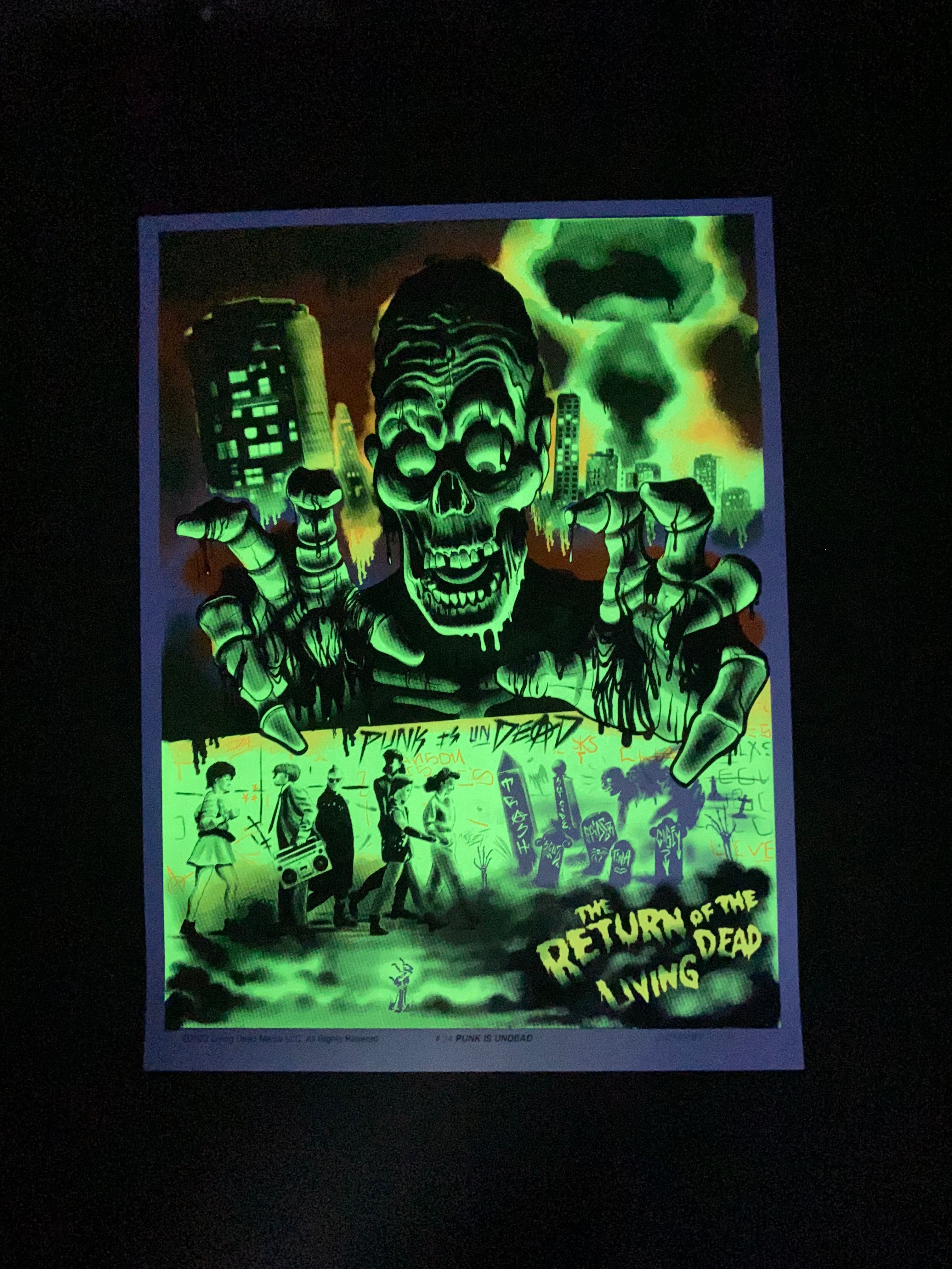 Return of the Living Dead "Glow in the Dark"  Print