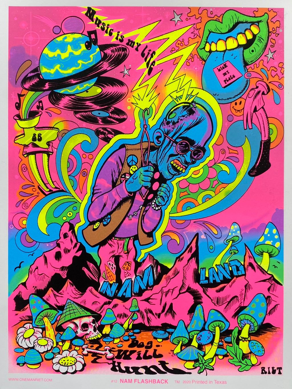 Nam FlashBack 2.0 Blacklight Parody  Print