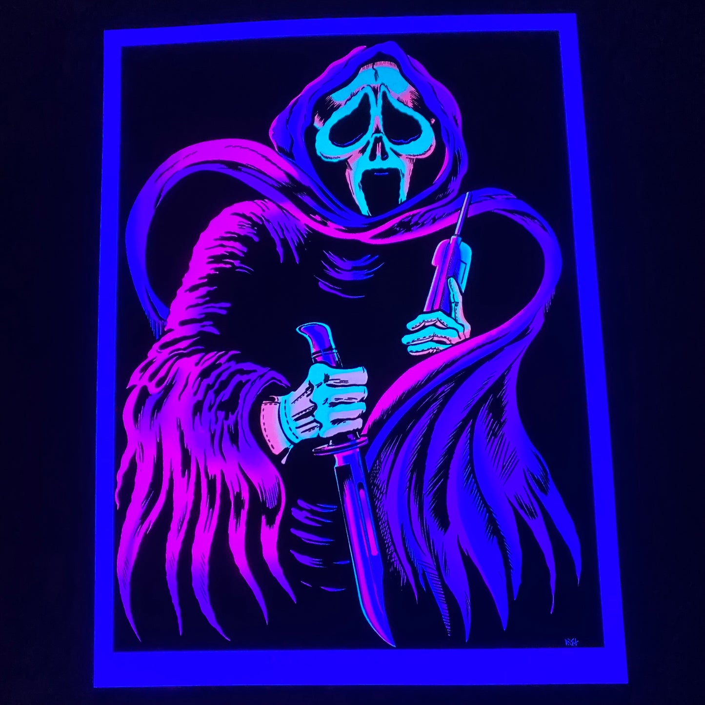 "Don't Fear the Creeper" Blacklight Parody Print