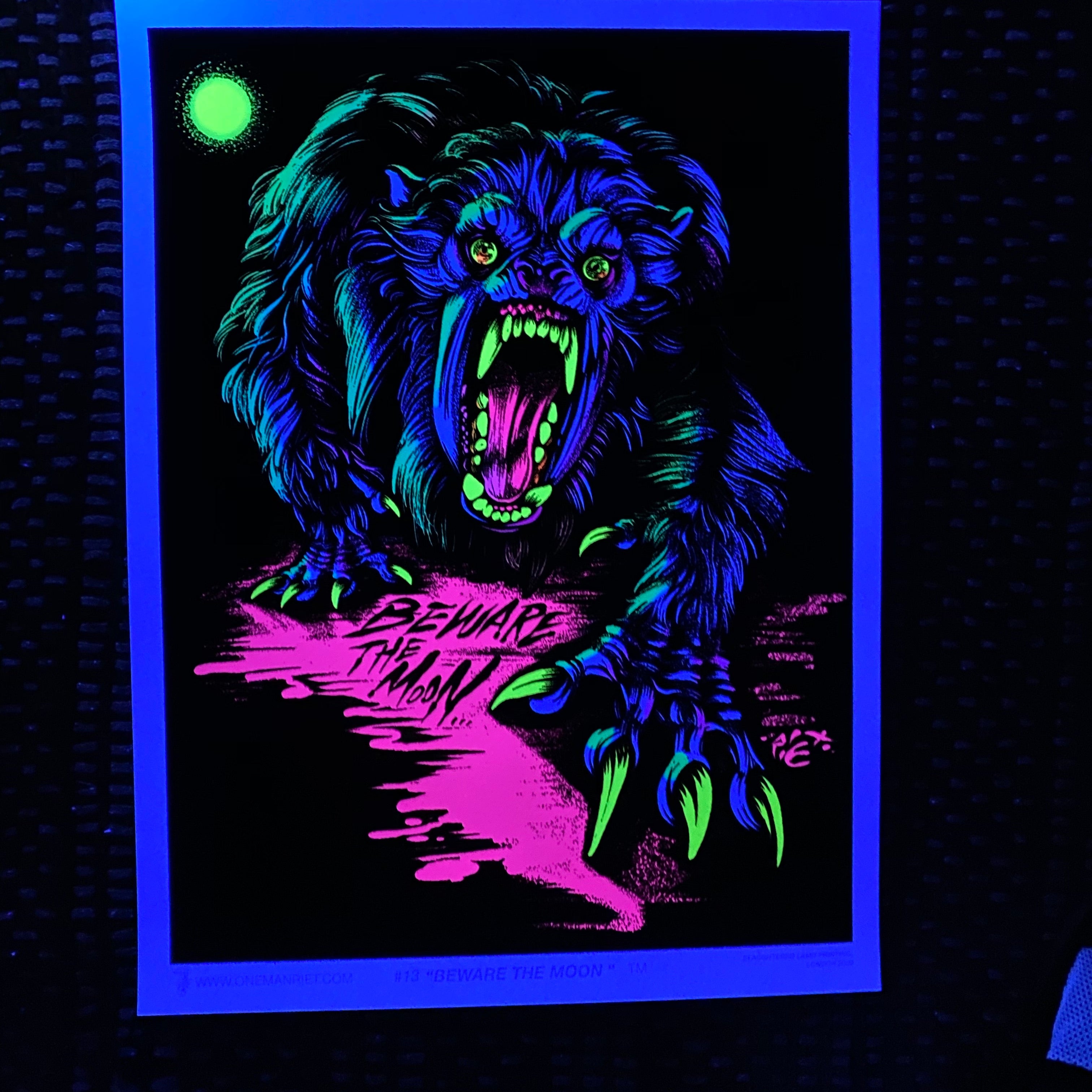 American Werewolf in London Blacklight poster 