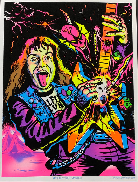 "Obey Your Master" Blacklight Parody Print