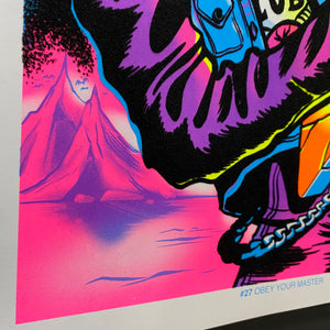"Obey Your Master" Blacklight Parody Print