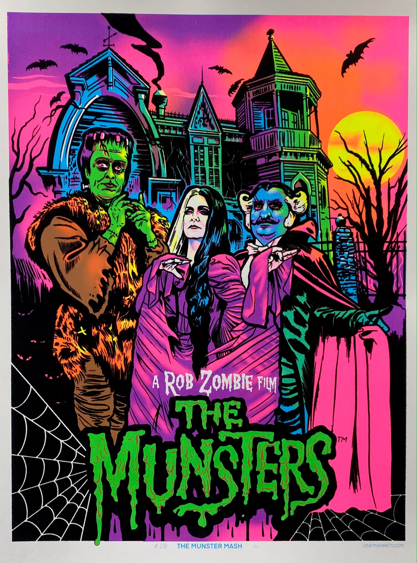 Rob Zombie's "The Munster" Blacklight Parody Print