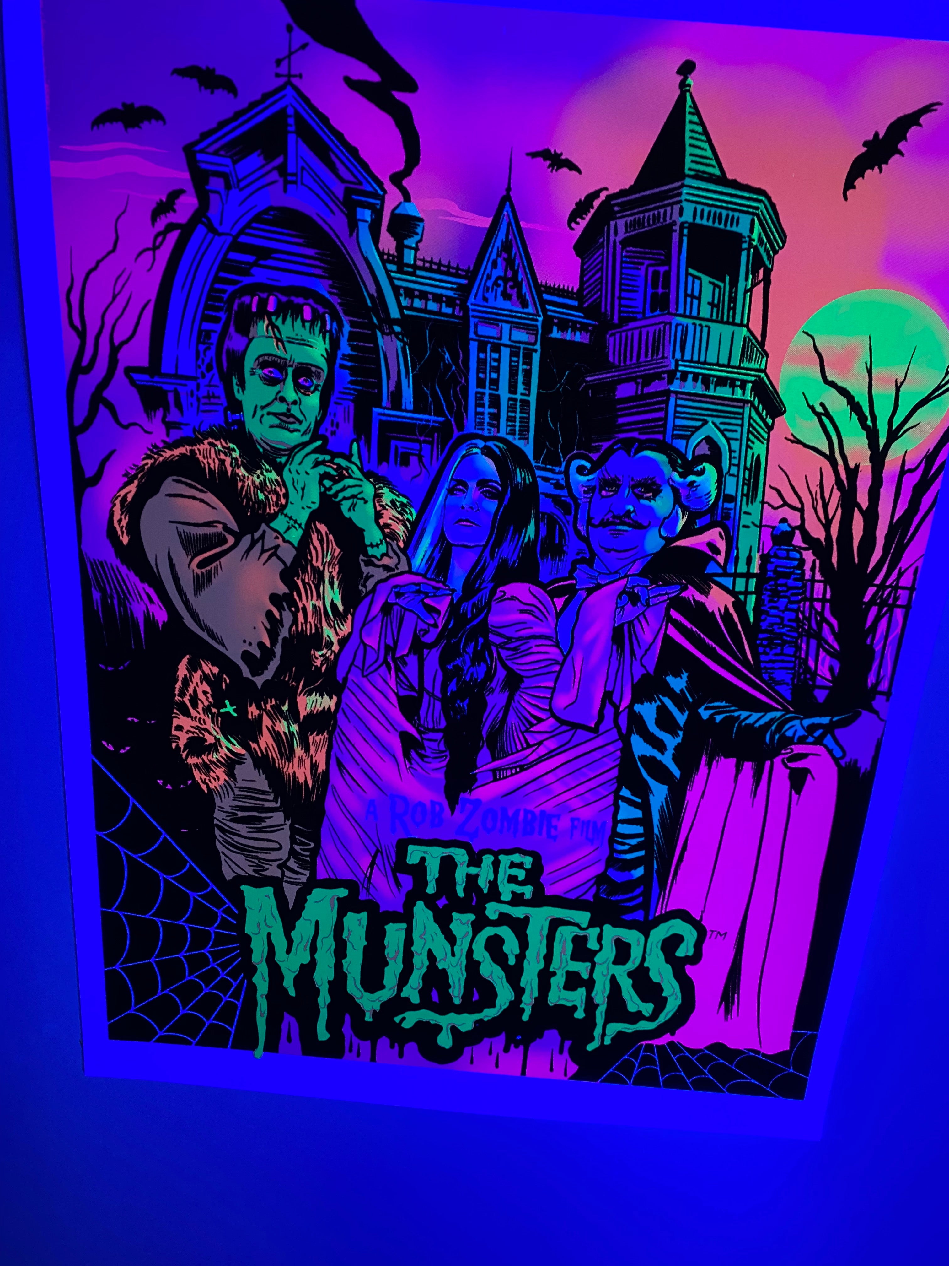Rob Zombie's "The Munster" Blacklight Parody Print
