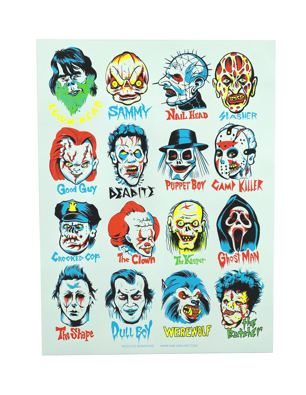 bootleg monster slashers horror poster 